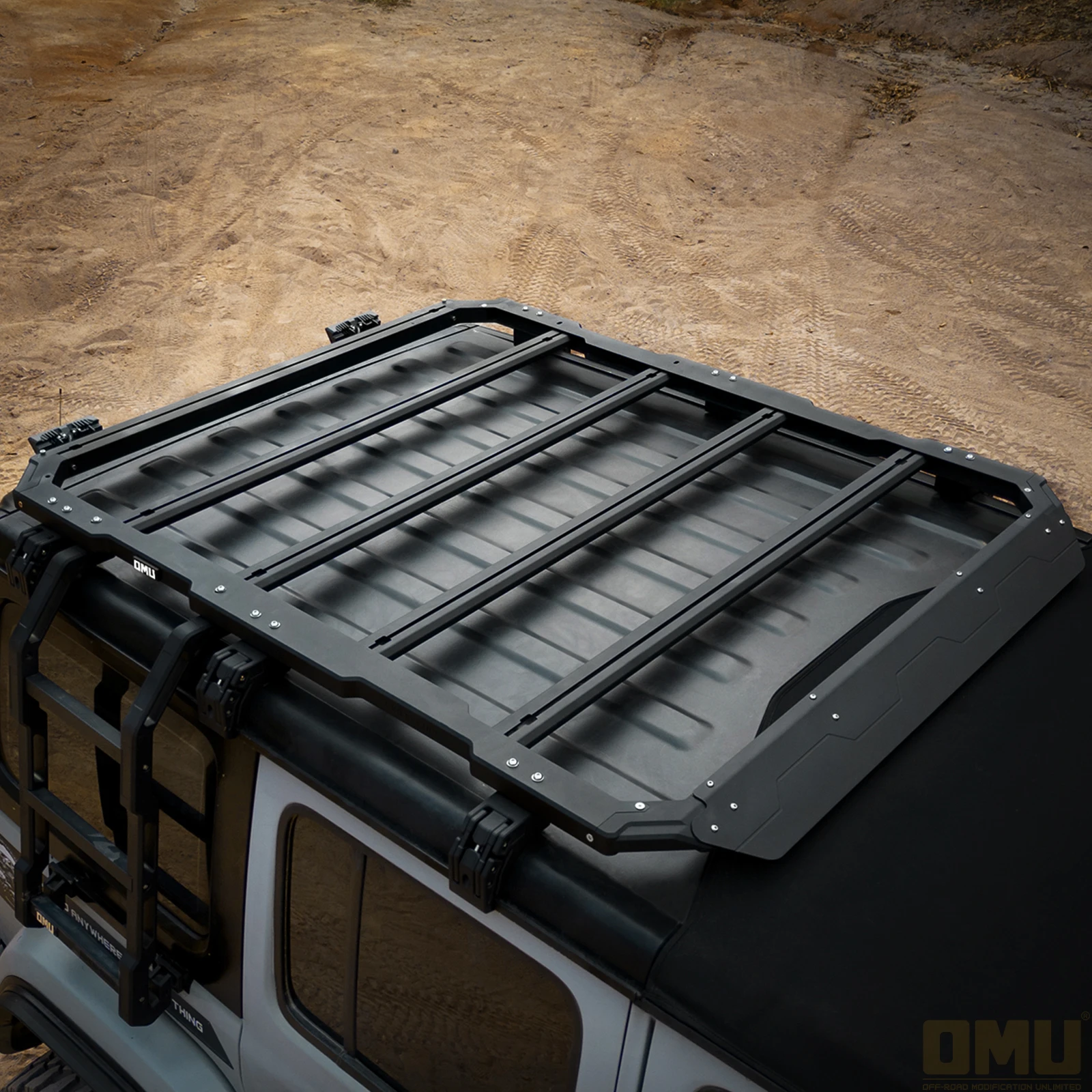 

OMU Genesis Aluminum Luggage Cargo Carrier for Jeep Wrangler JL/Gladiator JT Aluminum Roof Rack with Cross bar