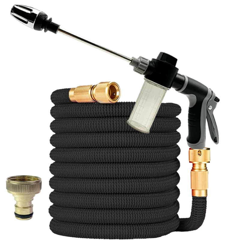 

Garden Water Hose Expandable Double Metal Connector High Pressure Pvc Reel Magic Water Pipes for Garden Farm Irrigation Car Wash