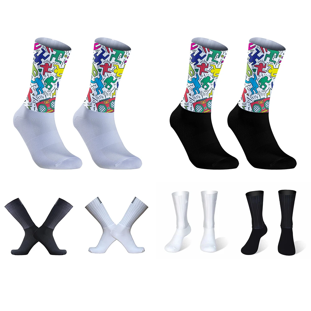 Chaussettes de cyclisme sur route respirantes pour hommes et femmes, chaussettes de sport professionnelles, chaussettes de course, qualité, nouveau, 2024