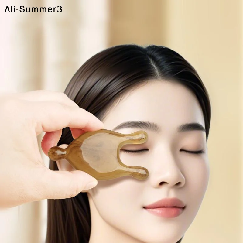 【Au】【A3】Guasha Resin Massage Comb Face Eye Lifting Scraping SPA Massage Plate Reduce Puffiness Meridian Stick Nose Massage Tool