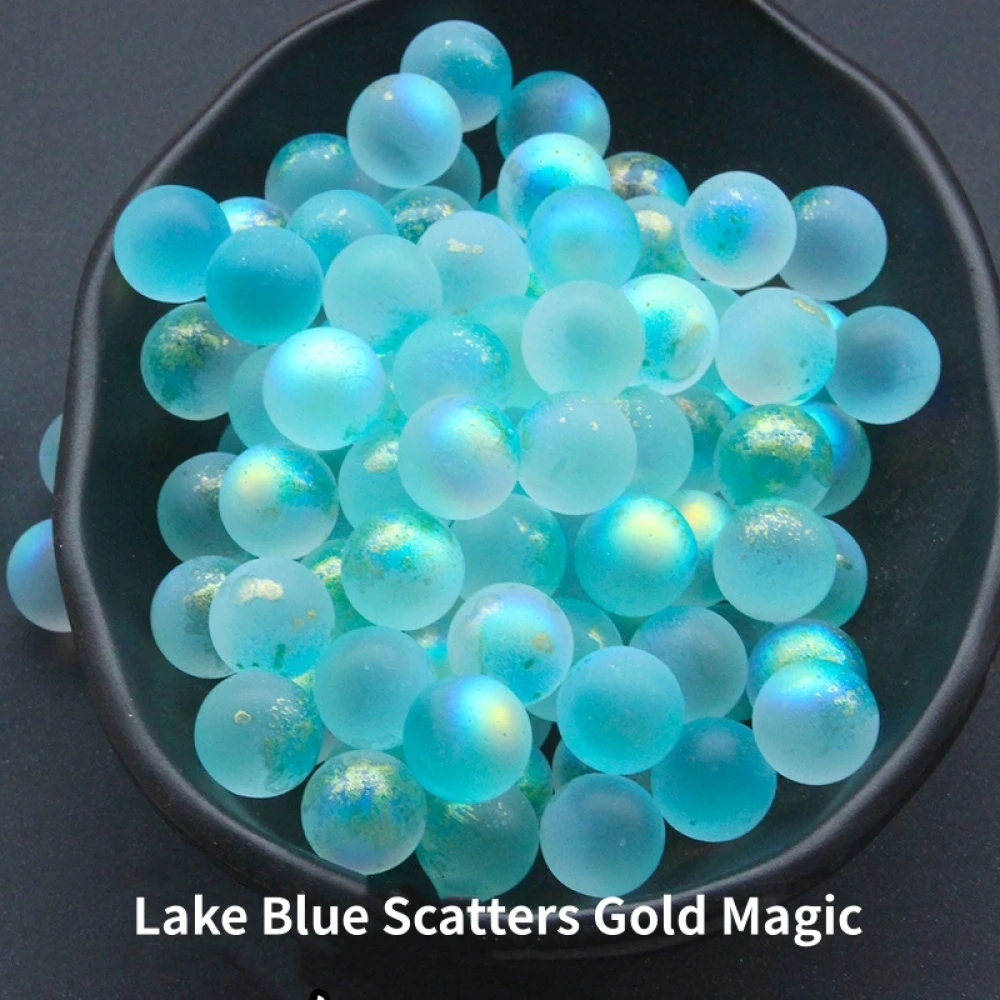 E30pcs من الرخام الزجاجي المزخرف بالنجوم - ملحقات ديكور متعددة الأغراض لمناظر حوض السمك ومسارات الحديقة