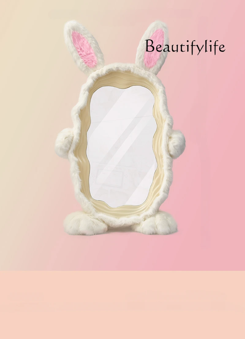 

Internet Celebrity Luminous Rabbit Full-Length Mirror Wave Mirror Bedroom Dressing Mirror