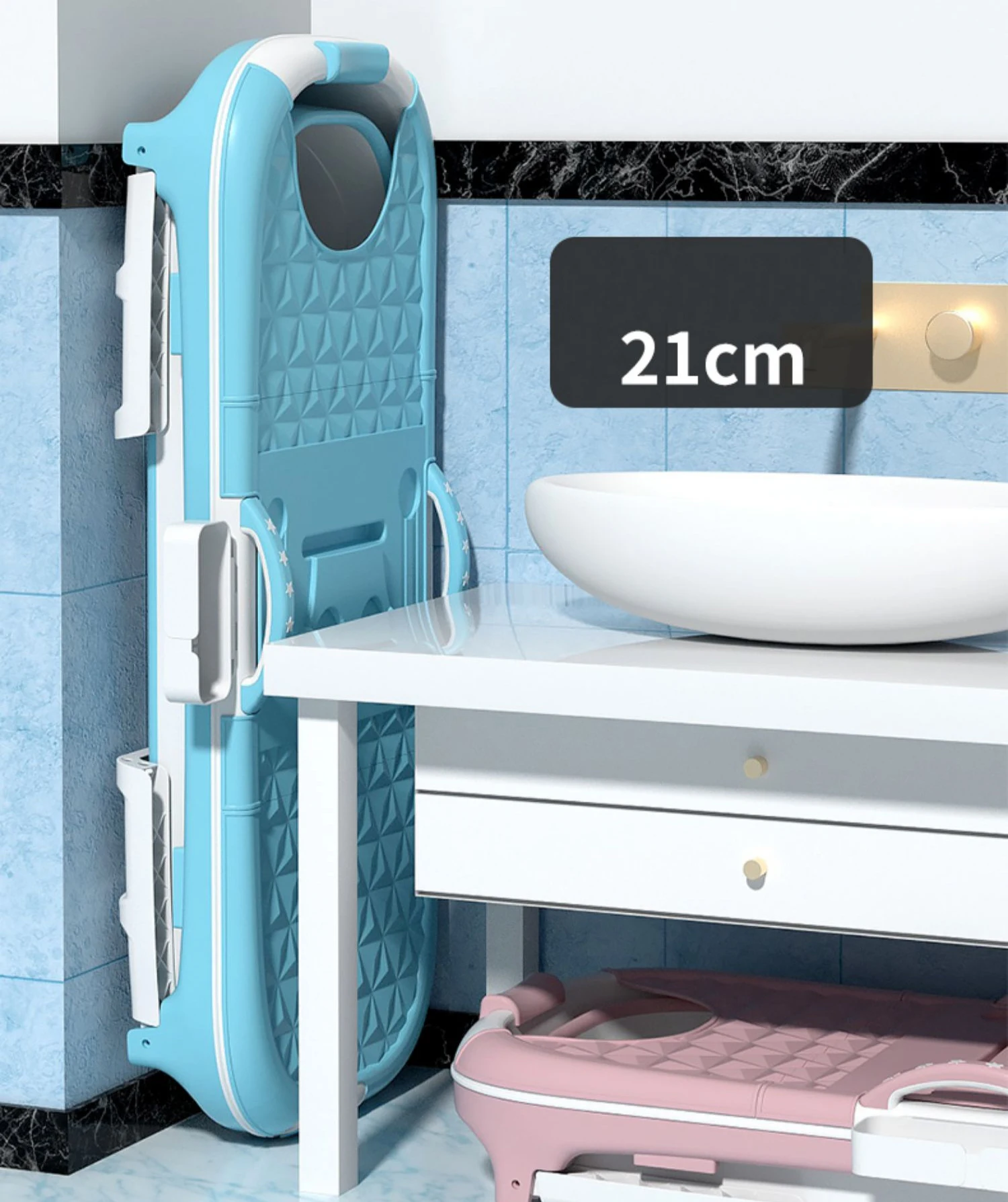 Adult Foldable Bathtub with Massage Function, Large Movable Whole Body Bath Bucket, Small Size and Easy To Store, Sweat Steaming