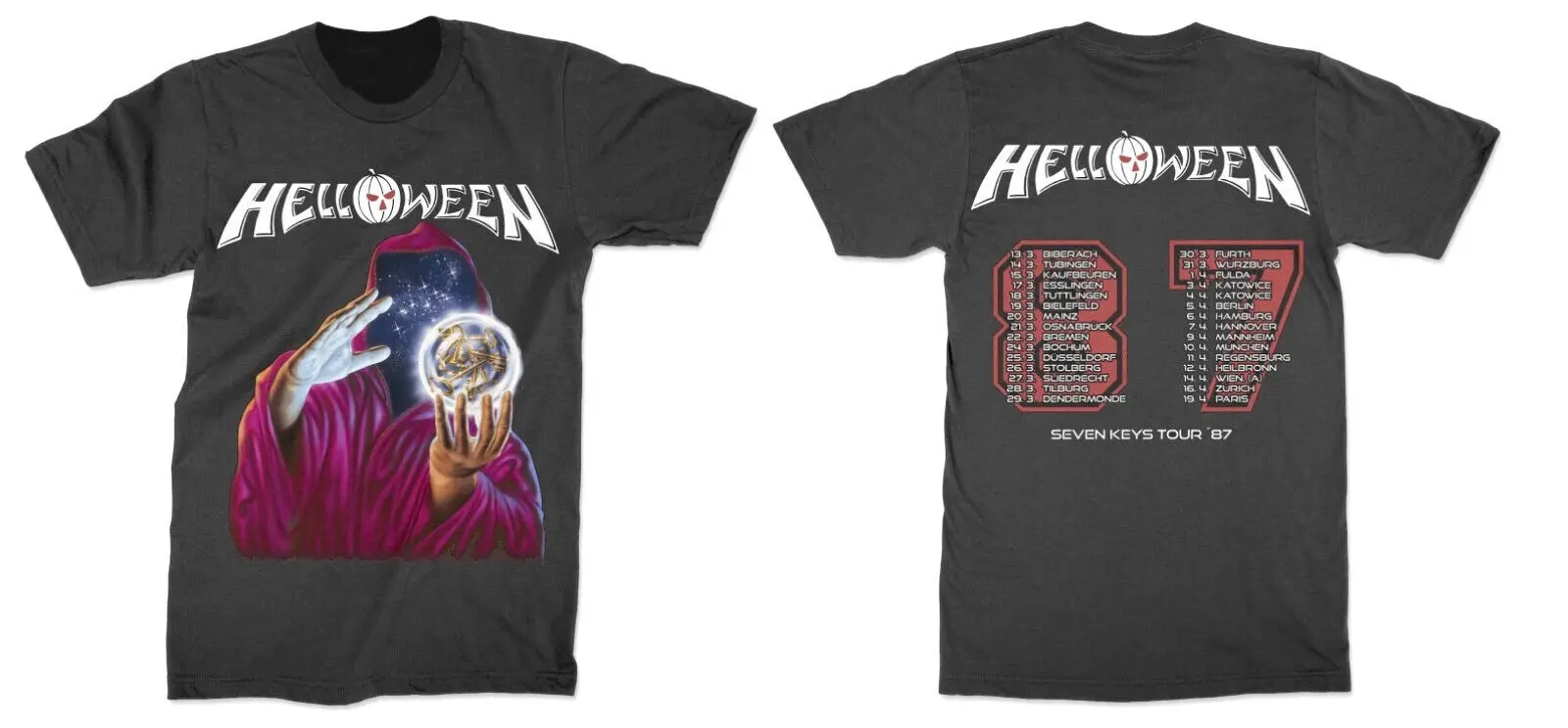 HELLOWEEN cd lgo KEEPER OF THE SEVEN KEYS TOUR 87 Official SHIRT XL New oath