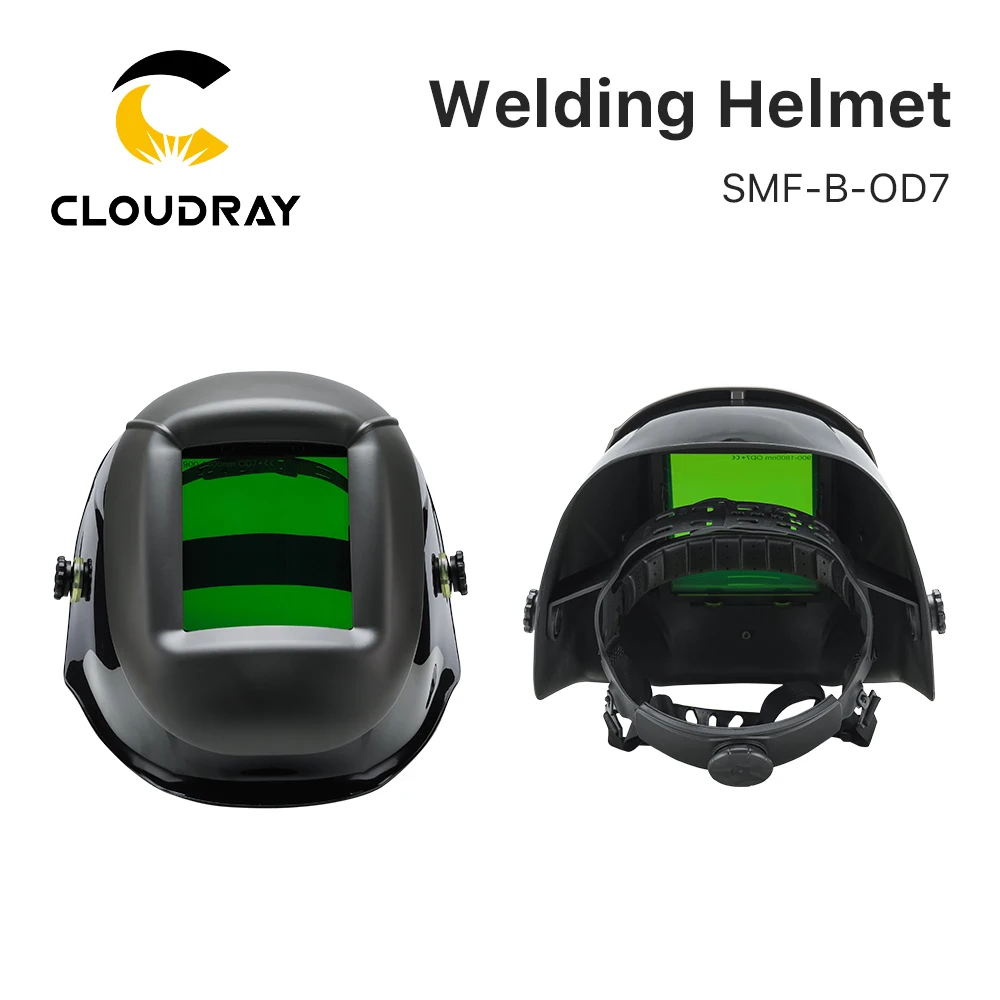 Casco de soldadura de seguridad láser Cloudray 190-450nm y 900-1800nm OD7 + láser UV YAG de fibra para máquina cortadora de soldadura láser