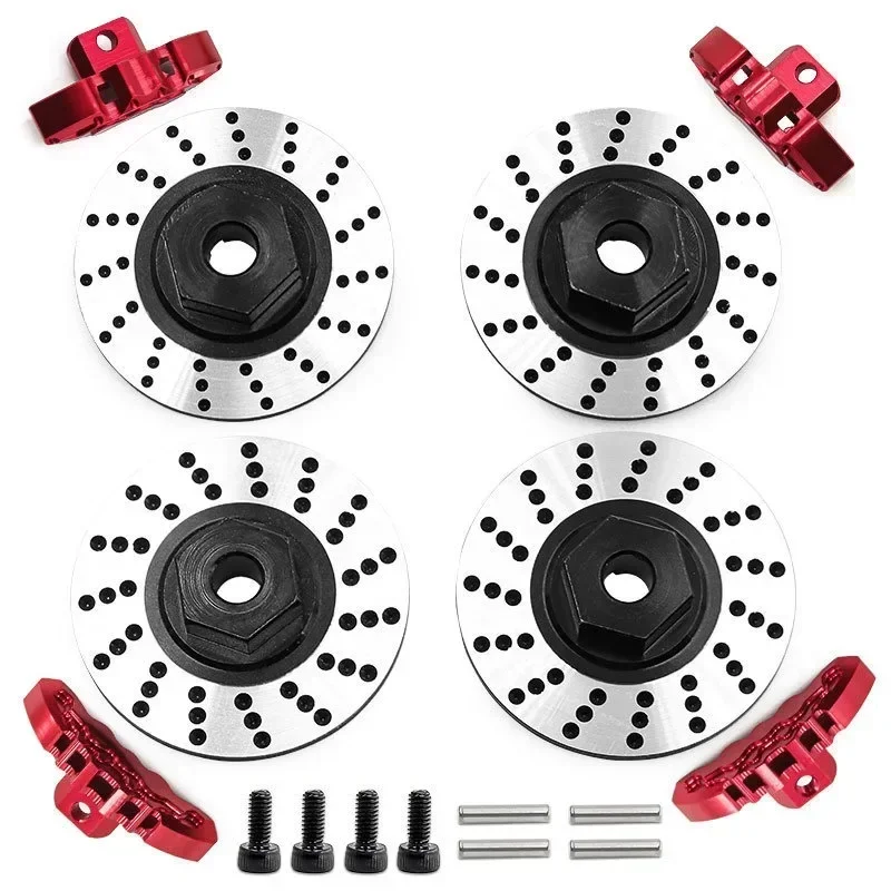 

4PCS/Set Aluminium Alloy Mental Brake Disc Drive Hub for TRAXXAS 1/10 4-TEC Drift Ford Mustang Accessories