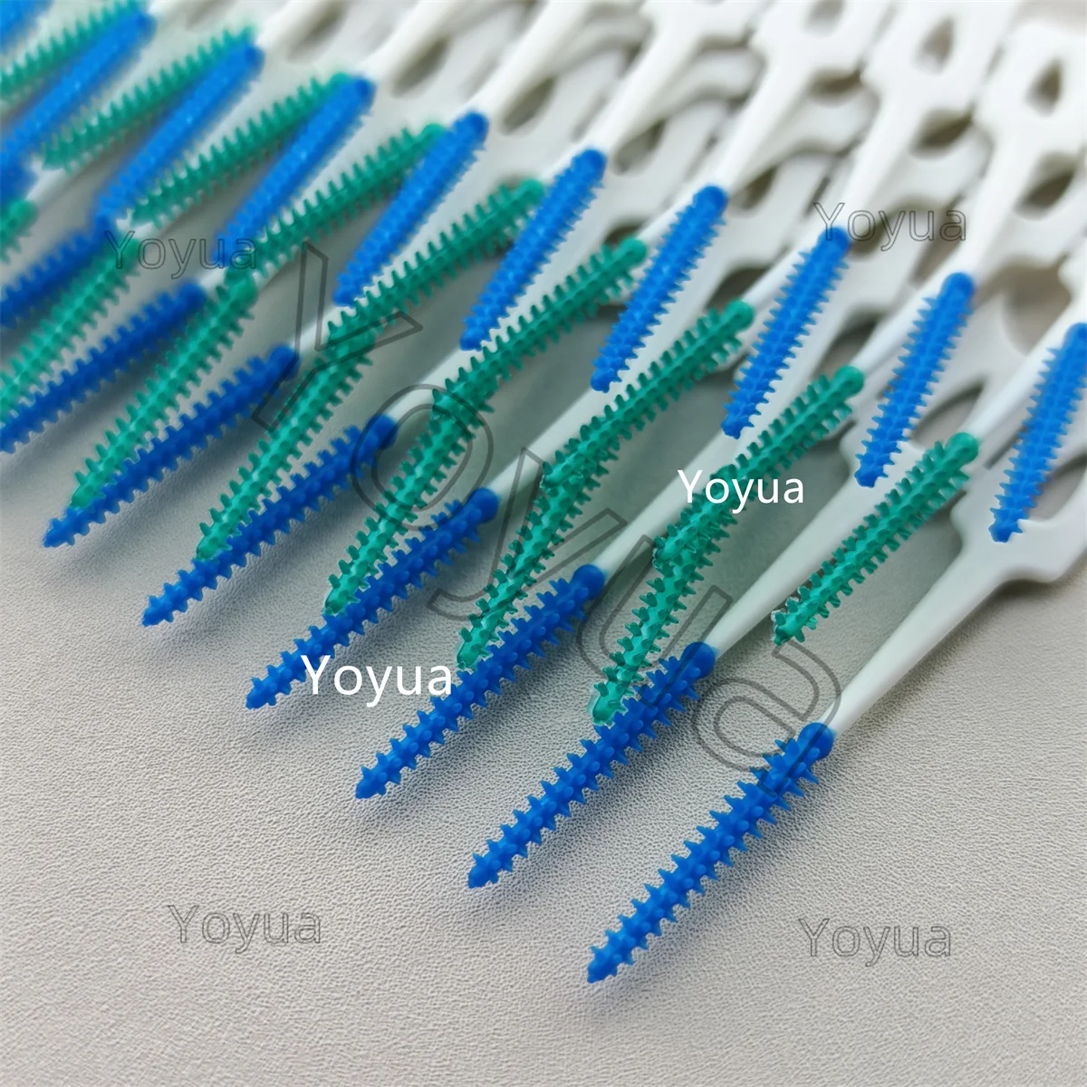 40x20 قطعة/صندوق فرشاة بلاستيكية بين الأسنان من السيليكون أعواد أسنان الأسنان مع أدوات تنظيف الفم الملولبة #2