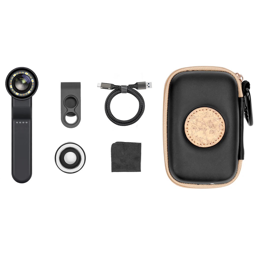 

IBOOLO DE-4100 Medical Instruments Dermatoscope 10X Magnification Home Use Compatible with Phone