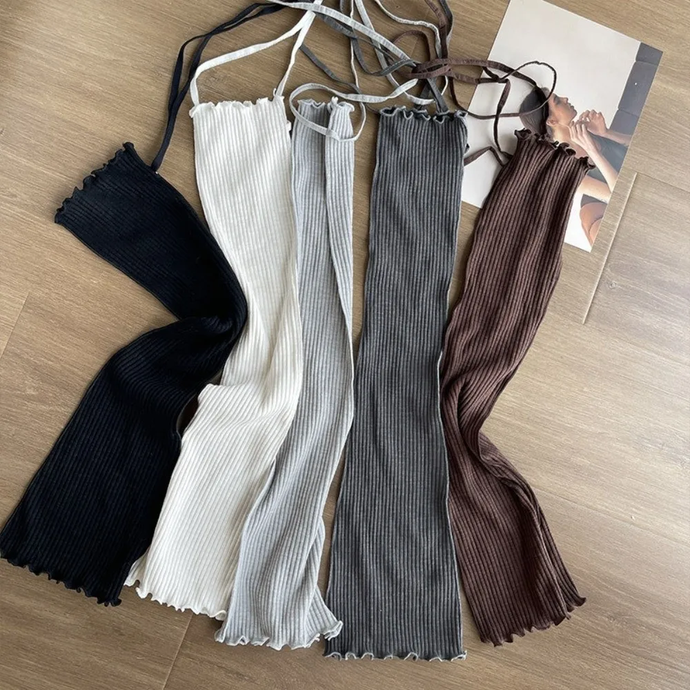 موضة Strappy Balletcore تدفئة الساق المشدات Selvedge الركبة عالية الجوارب فضفاضة غطاء للقدم بلون الأحذية الدافئة غطاء الشارع الشهير