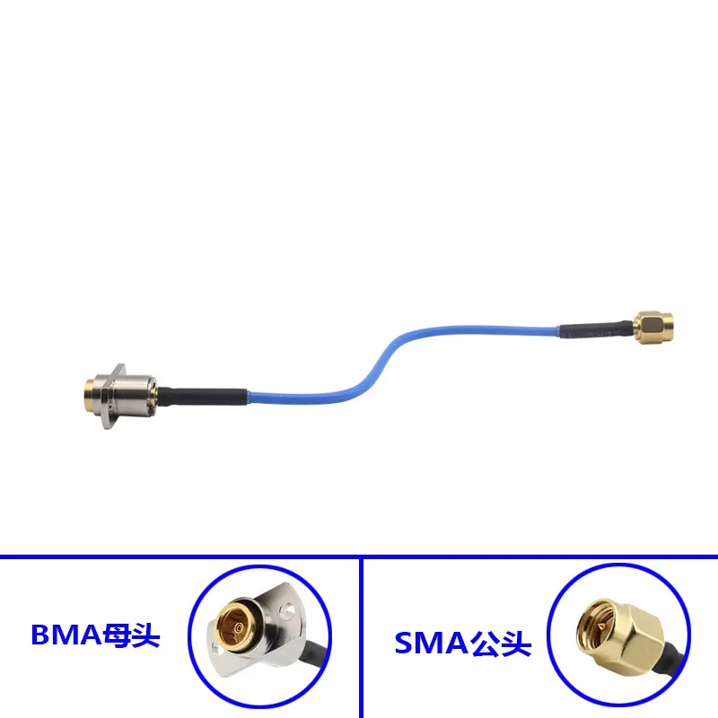 SMA male to BMA KF female two hole panel fixed RG405 semi flexible wire SMA to BMA female adapter wire