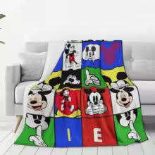 Mickey Mouse Cartoon Blanket Quality Super  Throw Blanket Winter Decorative Couch Bed Comfortable Bedspread