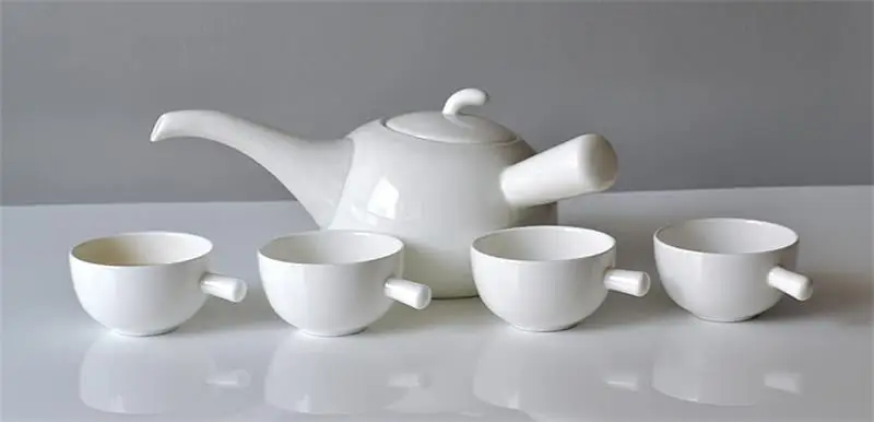 

Designed, Bone China Tea Pot Set , Factory Direct Glaze Teapot for Tea, Five-piece Set, Plain White Ceramic Coffee Mugs