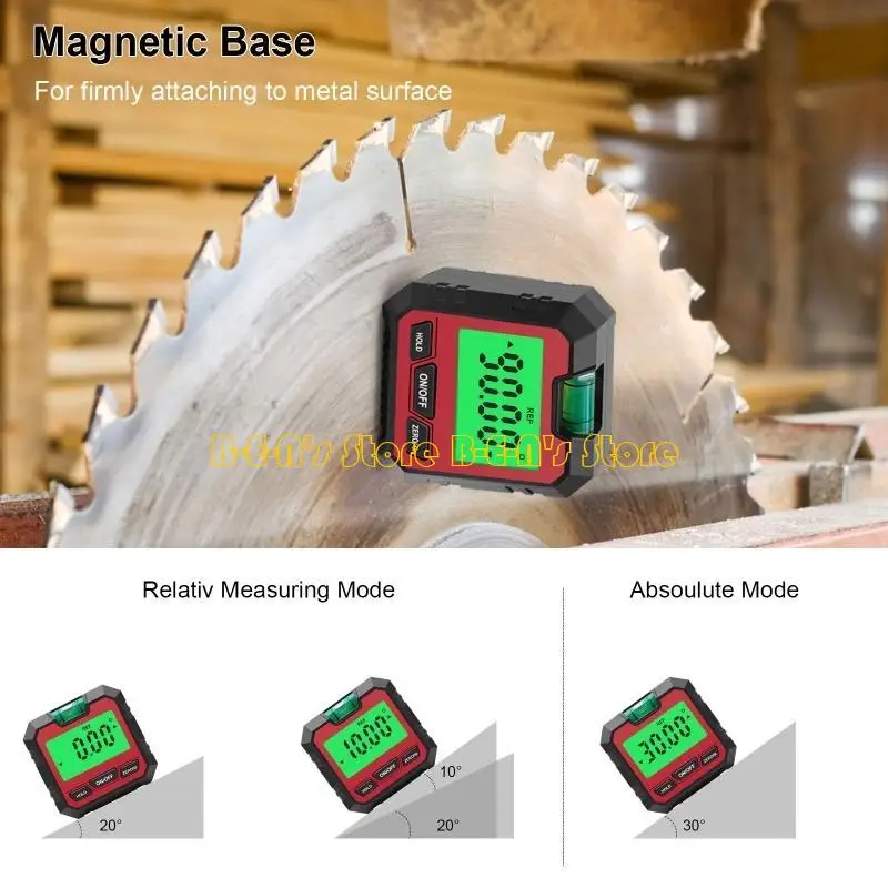 Y1AD Digital Finder Compact LED Electronic Level 4x90° 2x180° for Woodworing