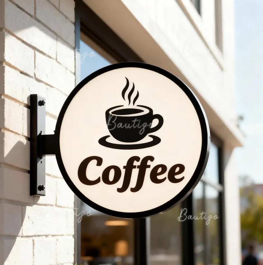 Custom LED Signs Logo Lightbox Illuminated Business Display Premium Double-sided for Coffee Light Box Outdoor Advertising Sign