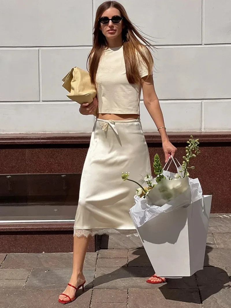 

2025 Summer New Lace Lace Half length Skirt with a Stylish and Elegant Design Cross border Commuting between Europe and America