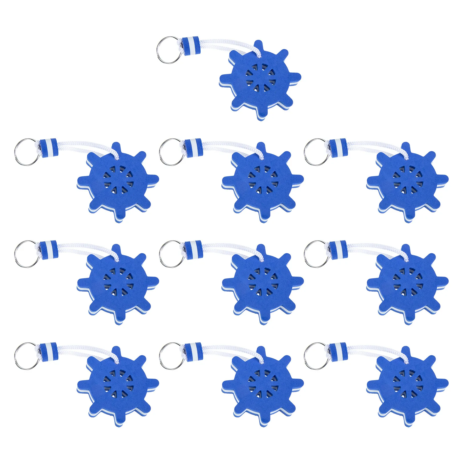

10Pcs Eva Foam Floating Keychains Lightweight Durable Floating Key Rings for Water Sports Sailing Swimming Fishing