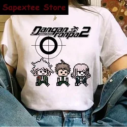 Hot Japanese Anime Danganronpa T Shirt Women Kawaii Summer Tops Unisex Nagito Komaeda Graphic Tees Ouma Kokichi T-shirt Female