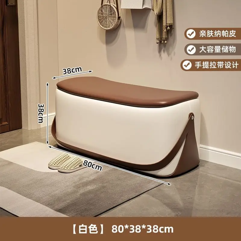 You can sit and wear the shoe cabinet when you enter the door. The integrated entry