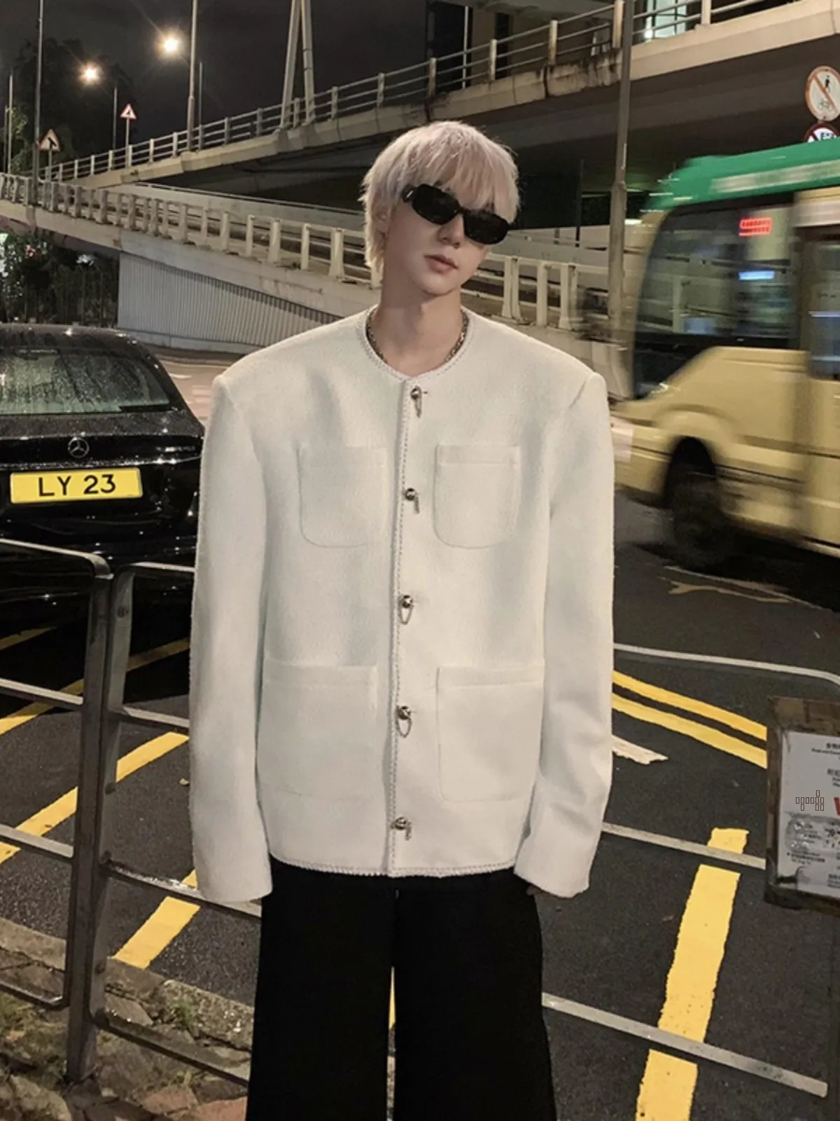 

White ort Casual Nel Jaet Men's Spring Autumn Korean Sle Small Fraance Sle Luxury Feel Loose Fit Jeans Jaet