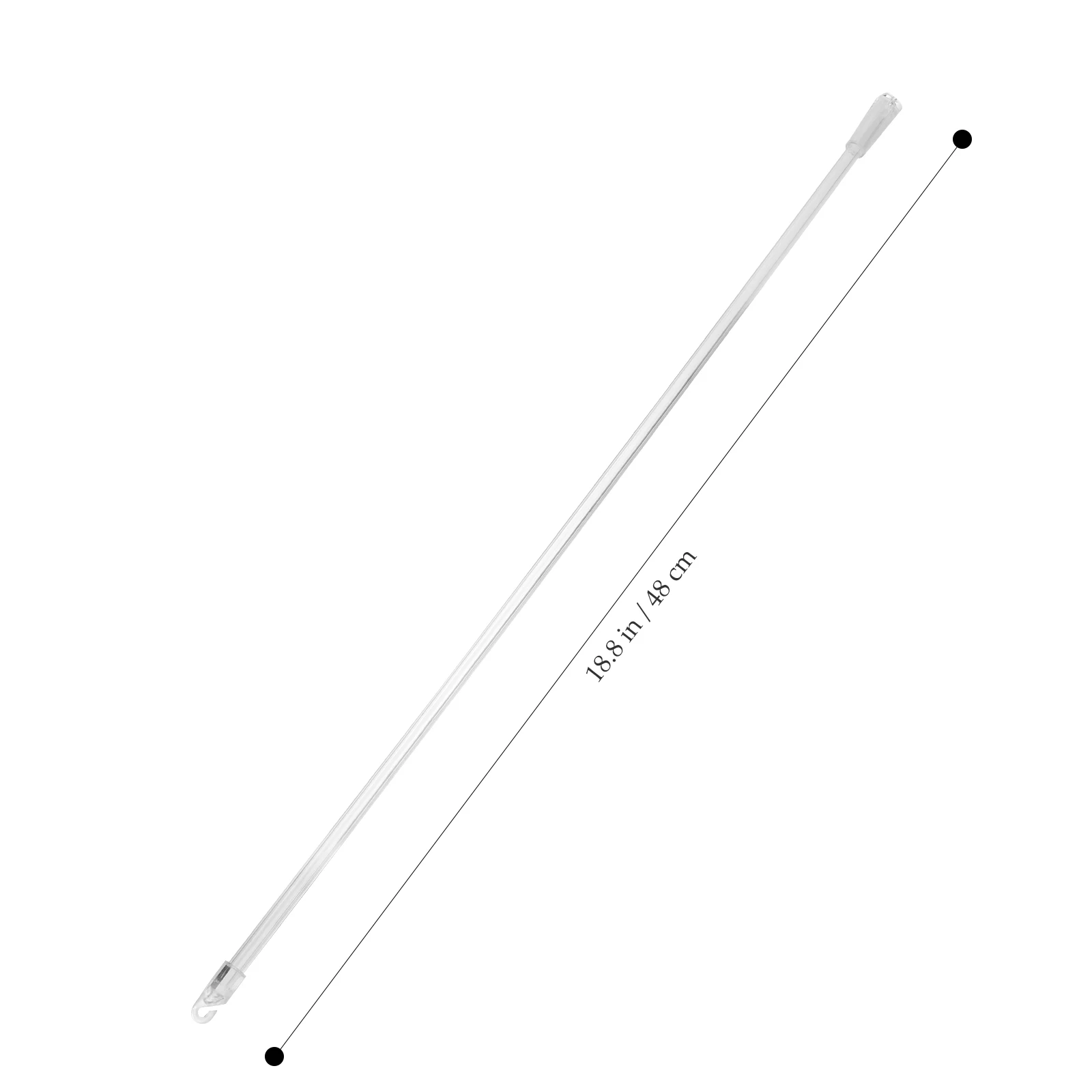 

6pcs Transparent Blind Wand Replacement Vertical Blind Rod Hook For Home Window Curtain Opener Long Rod Pom Practical