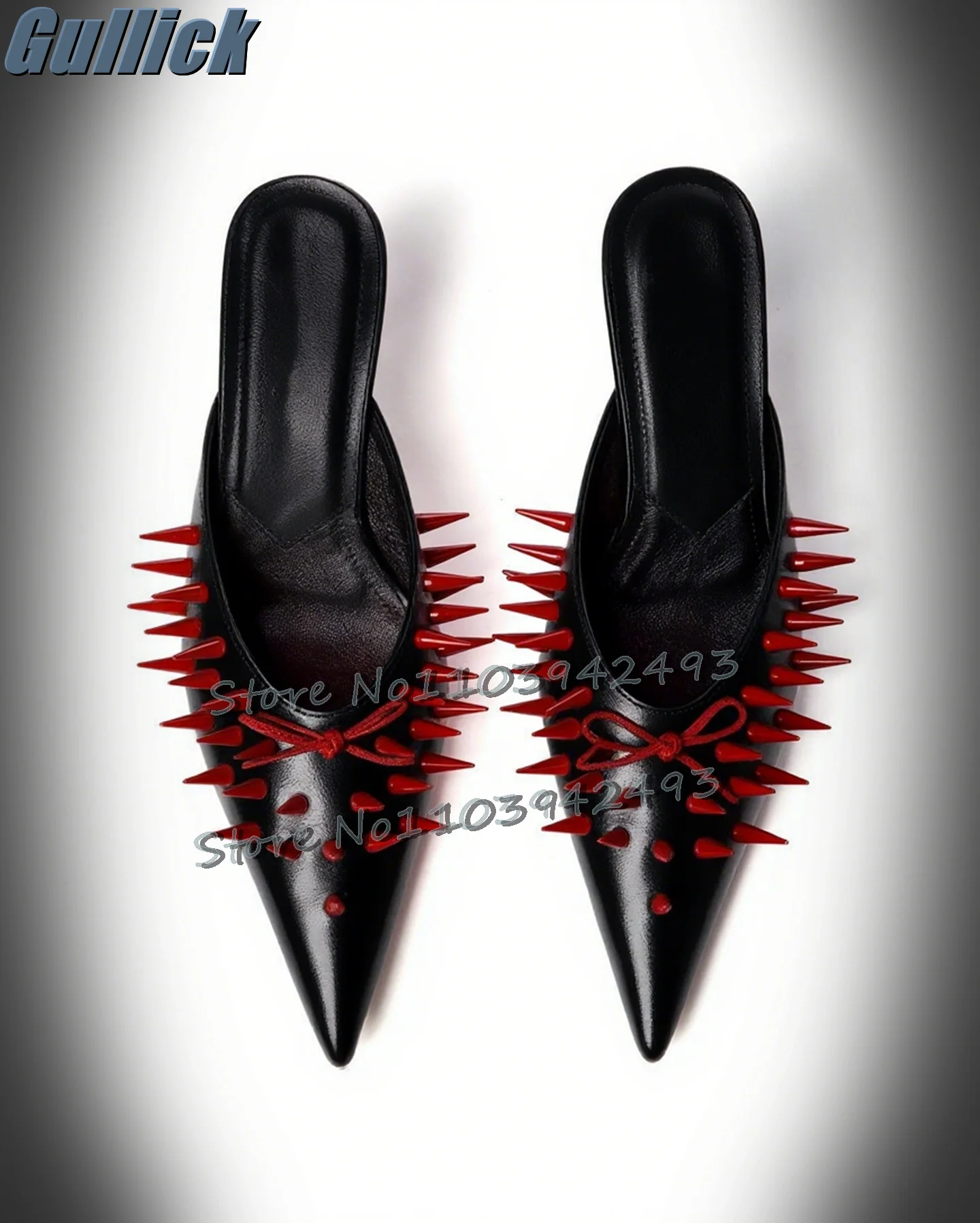 

Sugarbaby White Heels Pointed Toe Slippers Shallow Slip On Pull On Shoes Women Luxury Designer Mule Sandals Summer Rivets Slides