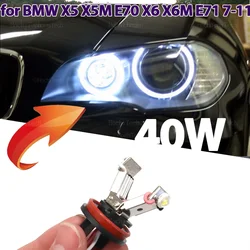 Error Free White LED Angel Eye  Ring Marker Light Bulbs For BMW X5 X5M E70 X6 X6M E71 E72 2007-2011