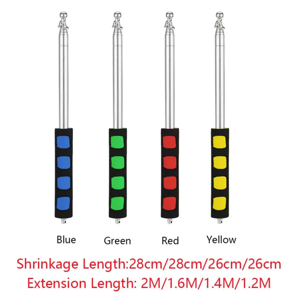 Telescopic Handheld Flag Pole Portable Extendable PPT Presentation Teachers Pointer 1.2M/1.4M/1.6M/2M Tour Guide Flagpole