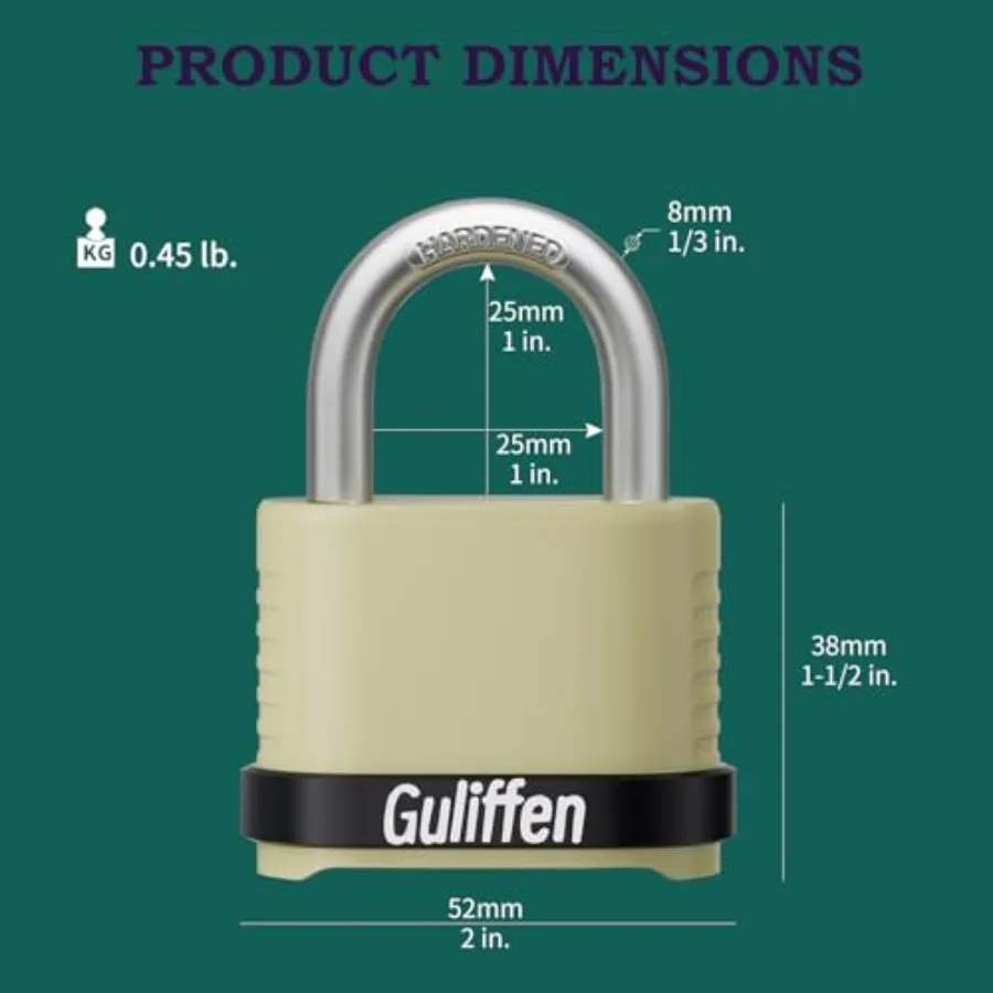 Outdoor Combination Lock, Heavy Duty Weatherproof Combination Padlock, 4 Pack Resettable Combination Lock for Locker, Shed, Gar