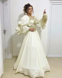 Traditional Kosovo Evening Dresses 2023 gold Beading Applique Albanian Prom Party Gowns Vestido De Novia