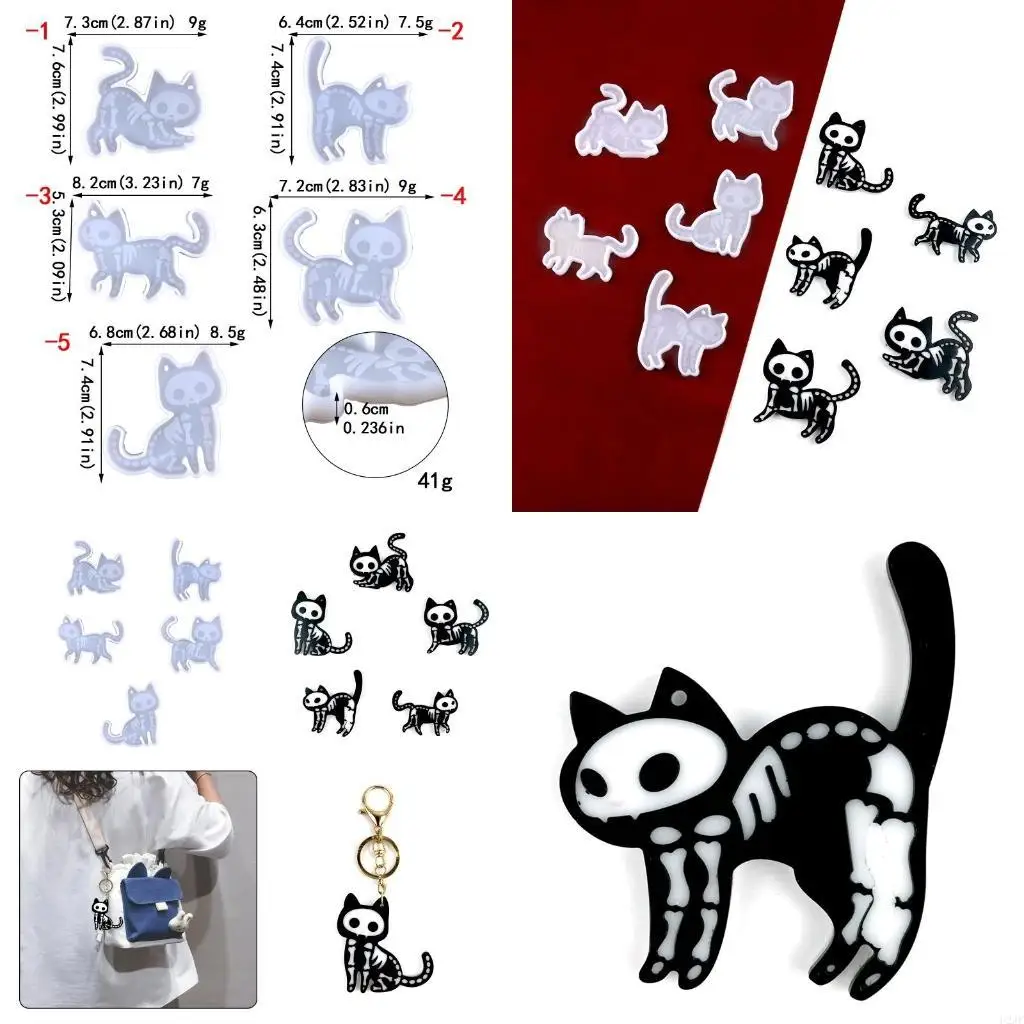   Silicone Mold for DIY Keychain Necklace Charms Epoxy Resin Jewelry Making