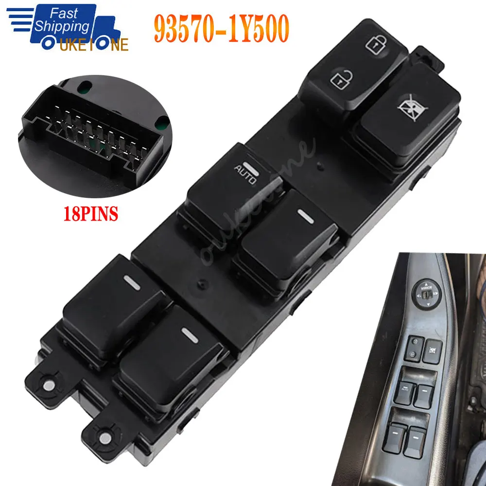 93570-1Y500 For Kia Morning Picanto TA 2011-2017 Electric Window Control Switch Lifter Regulator Button 49749B-1000 Car Parts