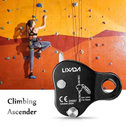 Imagen 2 del producto Ascendente de escalada para arborista, cuerda de escalada, protección, dispositivo de aseguro, agarre, aparejo de escalada al aire libre, cuerda de 8-13MM para escalada de montaña