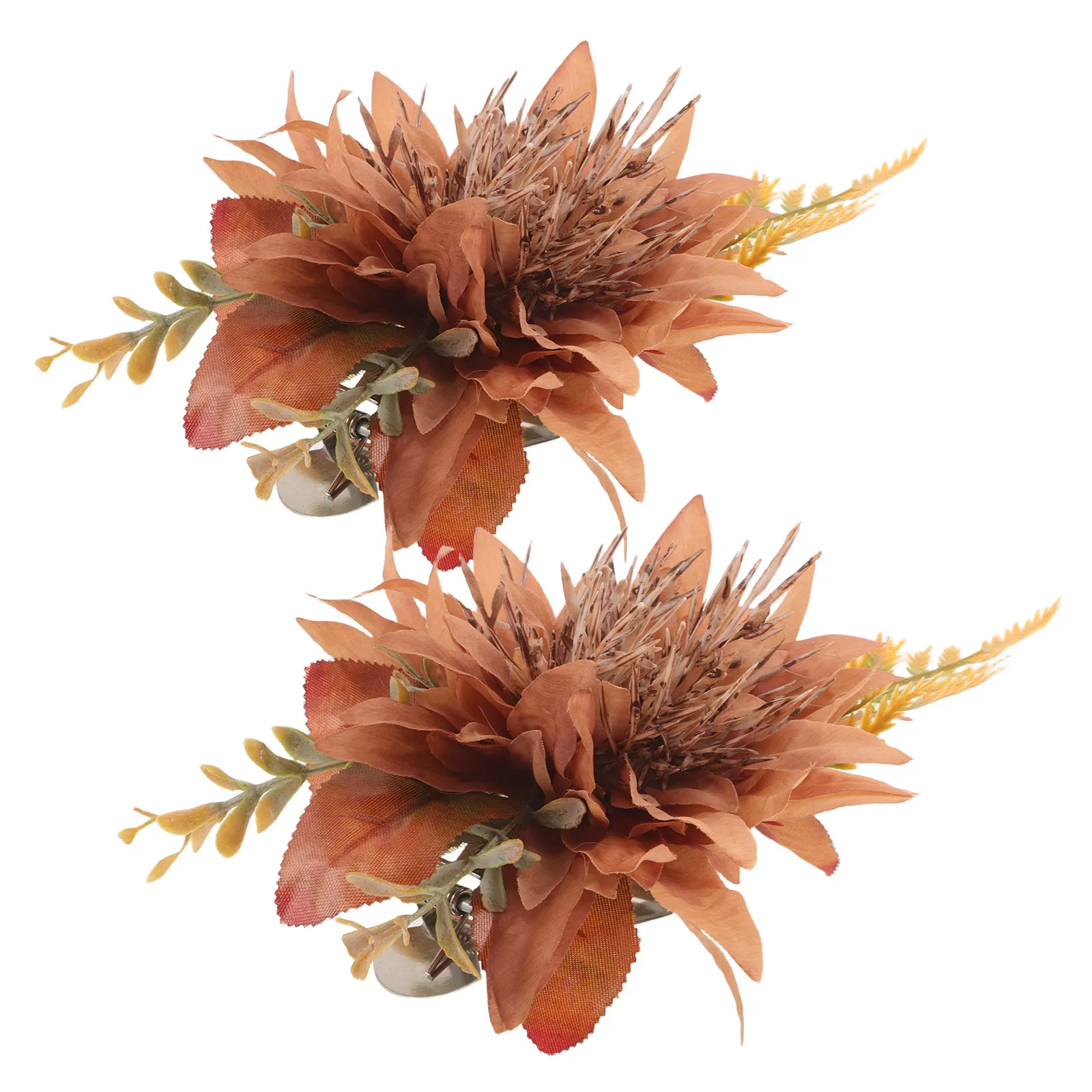 2Pcs Floral Curtain Tie Backs Metal Buckle Light Brown Decorative Curtain Clips for Nursery Bedroom Wedding Drapery Holdbacks