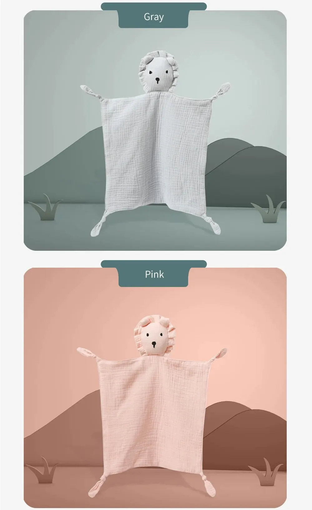 Musselin Baby Komfort Handtuch Baumwolle Tröster Decke Weiche Neugeborene Schlaf Puppen Kinder Mode Schlaf Spielzeug Beruhigen Beschwichtigen Handtuch Lätzchen – Detail 22