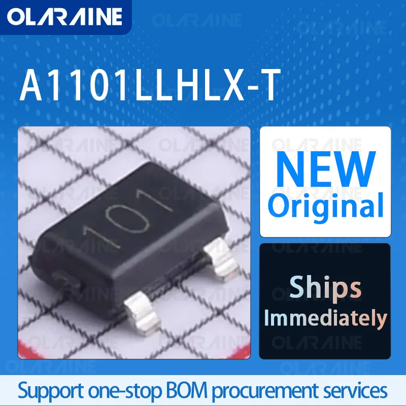 1/5/10Pcs A1101LLHLX-T SOT-23-3 original ic chip Board interface Hall effect/magnetic sensor RoHS Voltage 24 V Current 4.1 mA
