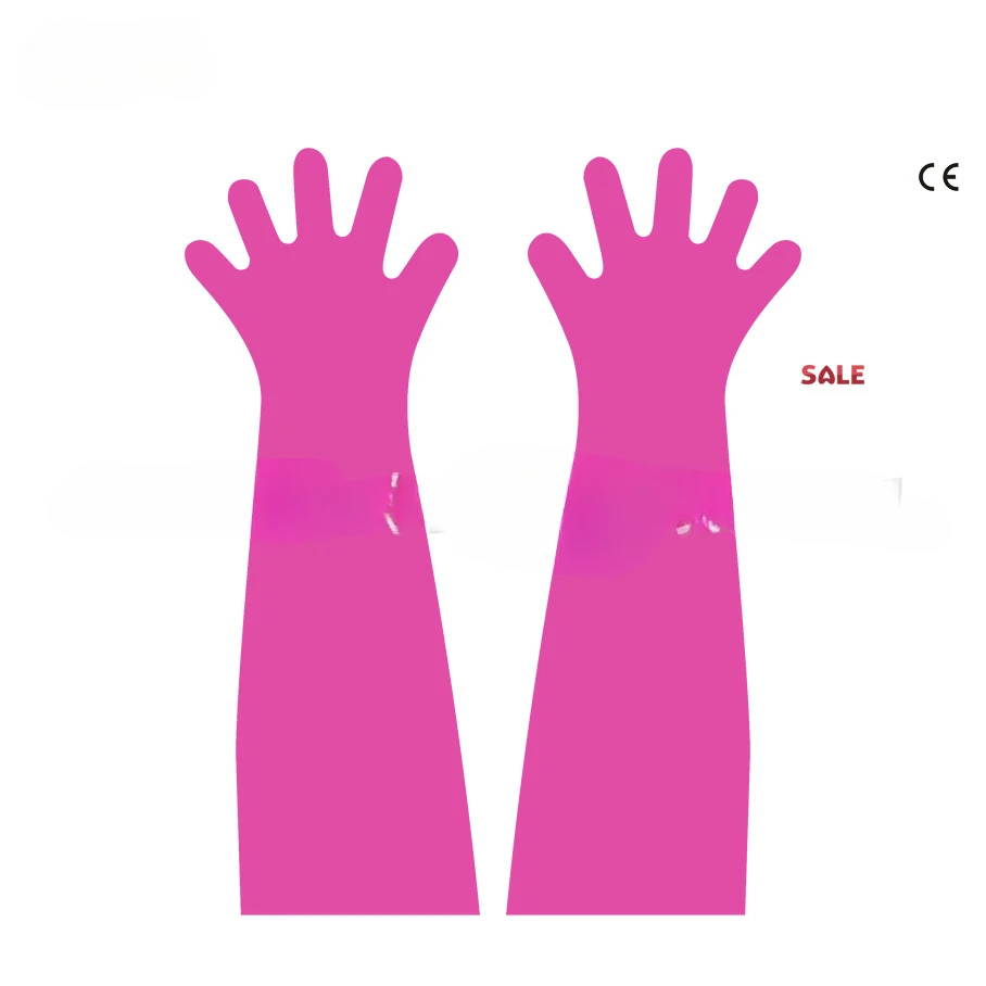 Tnikkened disposable gloves, artificial insemination and midwife PE gloves, cattle, sheep, pig long arm gloves