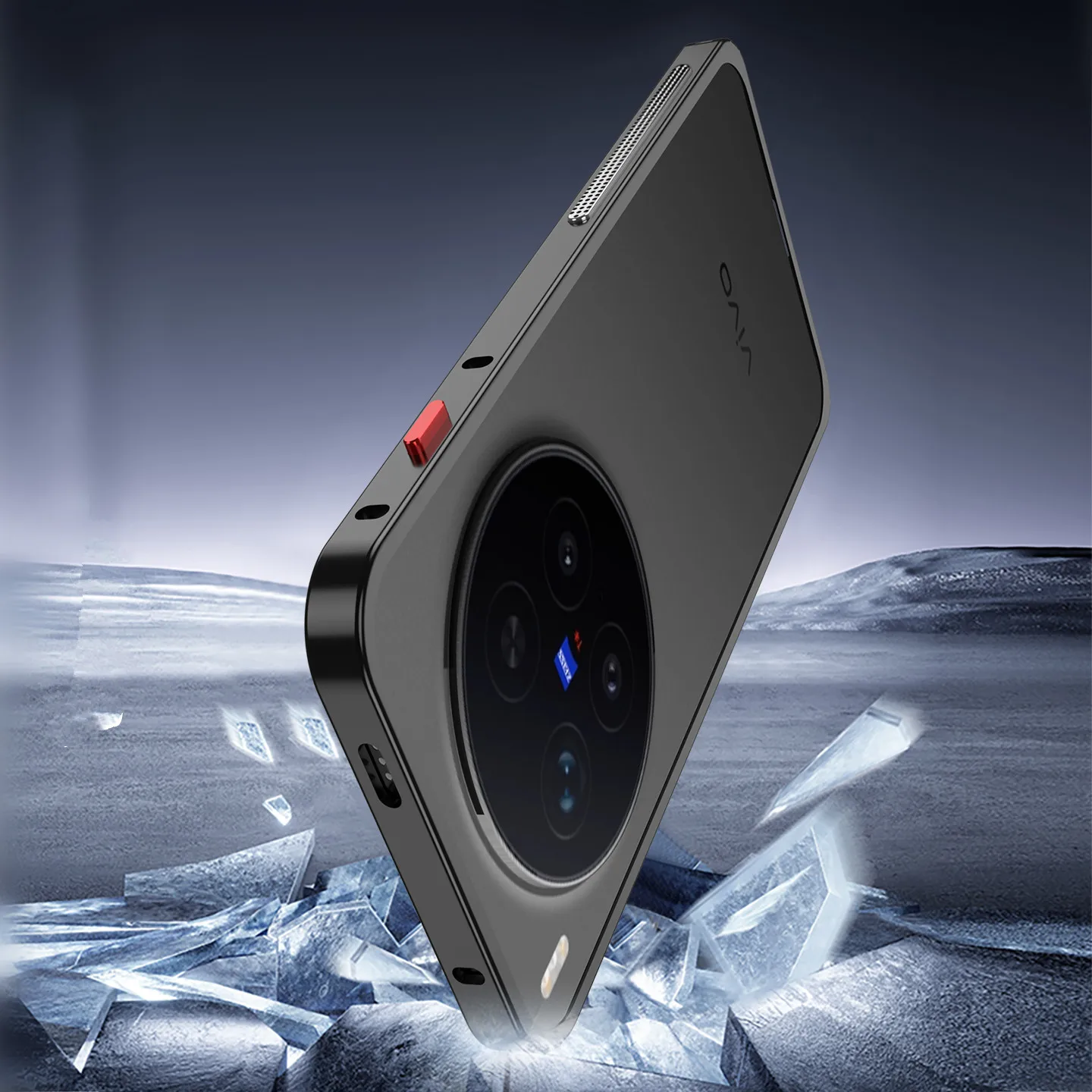 เคสกันกระแทกโลหะแบบมีตาข่ายระบายความร้อน ป้องกันฝุ่น สำหรับ VIVO X300 Pro X300Pro โครงสร้างโลหะผสมป้องกันการตกกระแทก