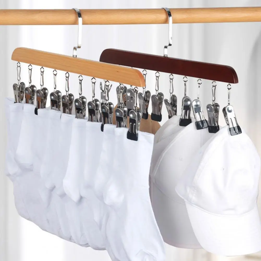 Closet Hat Display Rack Closet Hat Organizer Versatile Hat Organizer 10-clip Wardrobe Hanger for Clothes Scarves Ties for Home