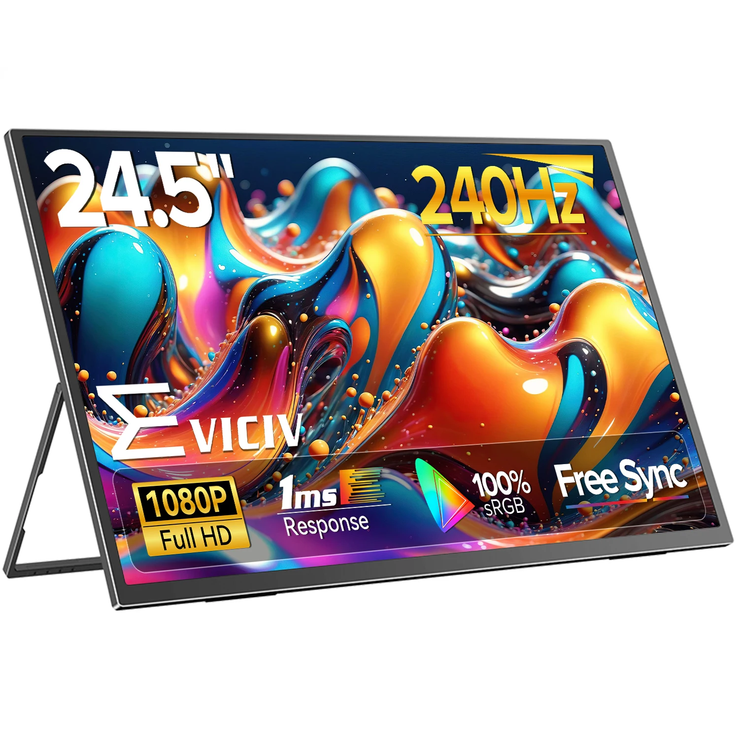�y�Z�[�����zEVICIV 24.5�C���`�|�[�^�u���f�B�X�v���C240 Hz 460 Nits�Q�[���f�B�X�v���CFreeSync 0.1 ms����IPS����180°�����\�X�^���h/VESA USB-C HDMI��2��ʂ�������A�m�[�g�p�\�R���Q�[���@�ɓK���Ă���