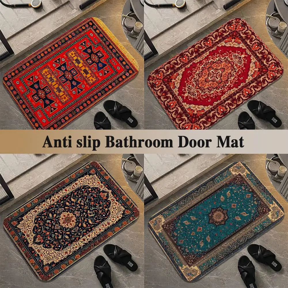 

Bohemian Pattern Floor Mat Printed Large Carpets Living Room And Bedroom Carpets Bathroom Anti Slip Door MATS Small Carpets