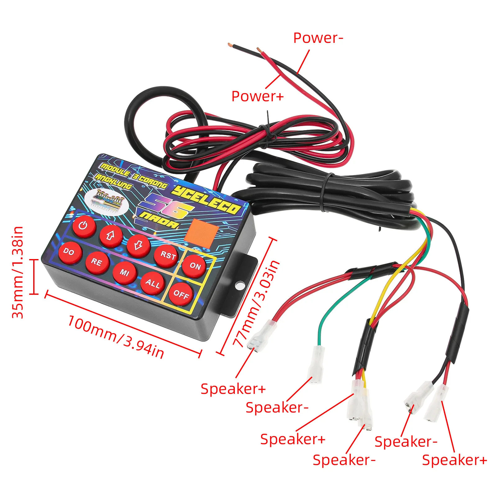 12V Musical Air Horn 56 Melodies Universal Car Electronic Horn Controller Musical Controller Regulator for Car Boat Truck Marine