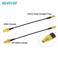 2PCS MMCX Male to SMA/RP-SMA Female Bulkhead FPV Antenna Adapter RF1.37 Coax Extension Jumper Cable for PandaRC RC Drone Part