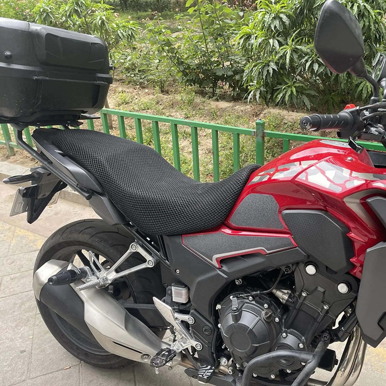 Shockproof Protective Motorcycle Seat Cover Honeycomb Air Mesh for Motorbike Cushion Breathability Outdoor