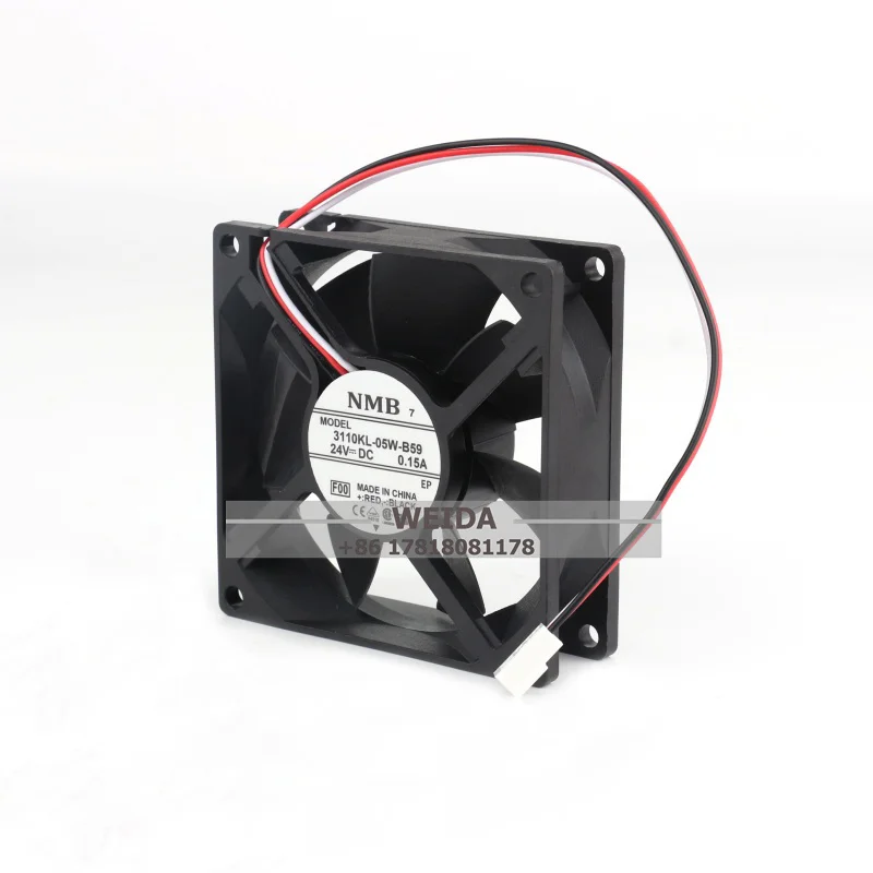 

3110KL-05W-B59 Case fan NMB 8cm 8025 24VDC 0.15A 8cm 3-wire converter Fan Ball Bearing Inverter Cabinet Axial Cooling Fan