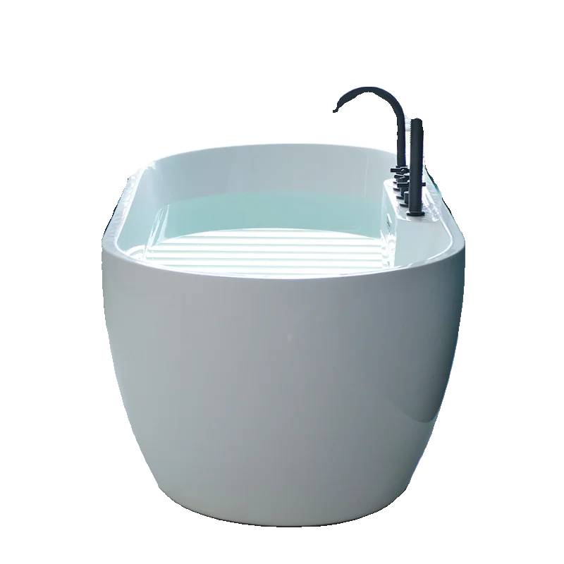 

Independent Seamless Acrylic Integrated Bathtub Home B & B Adult Internet Celebrity Small Apartment Hotel Oval Bathtub