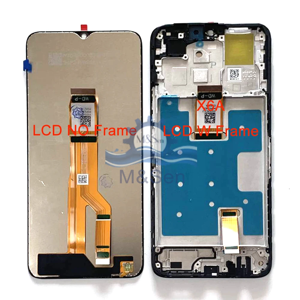 6.56'' Original For Huawei Honor X6A WDY-LX1/2 LCD Display Screen Touch Panel Digitizer For Honor X6B JDY-LX1/2 Frame