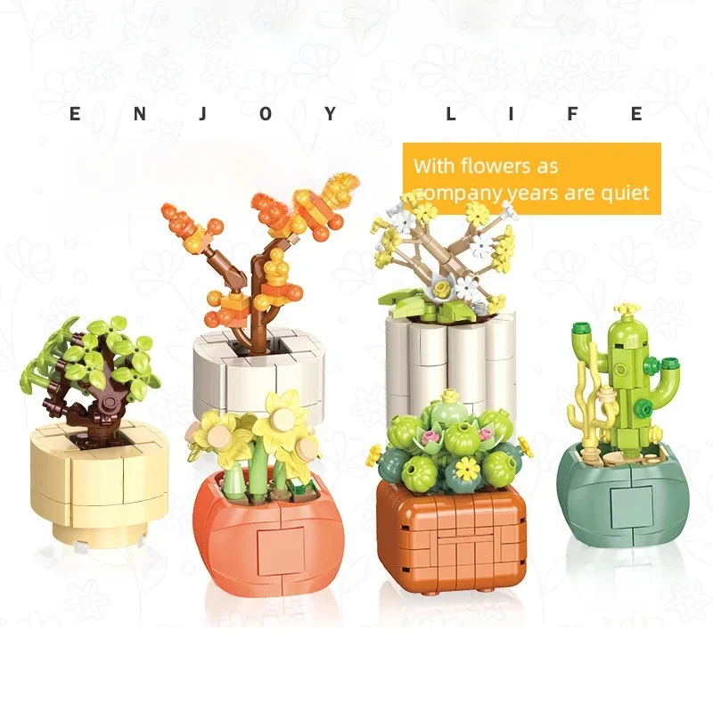 Anlage Ornament Pflanzen Verschiedene Von Einrichtungs Modell Bausteine Ziegel Nette Desktop Dekoration Sets Spielzeug Für Kinder Geschenke