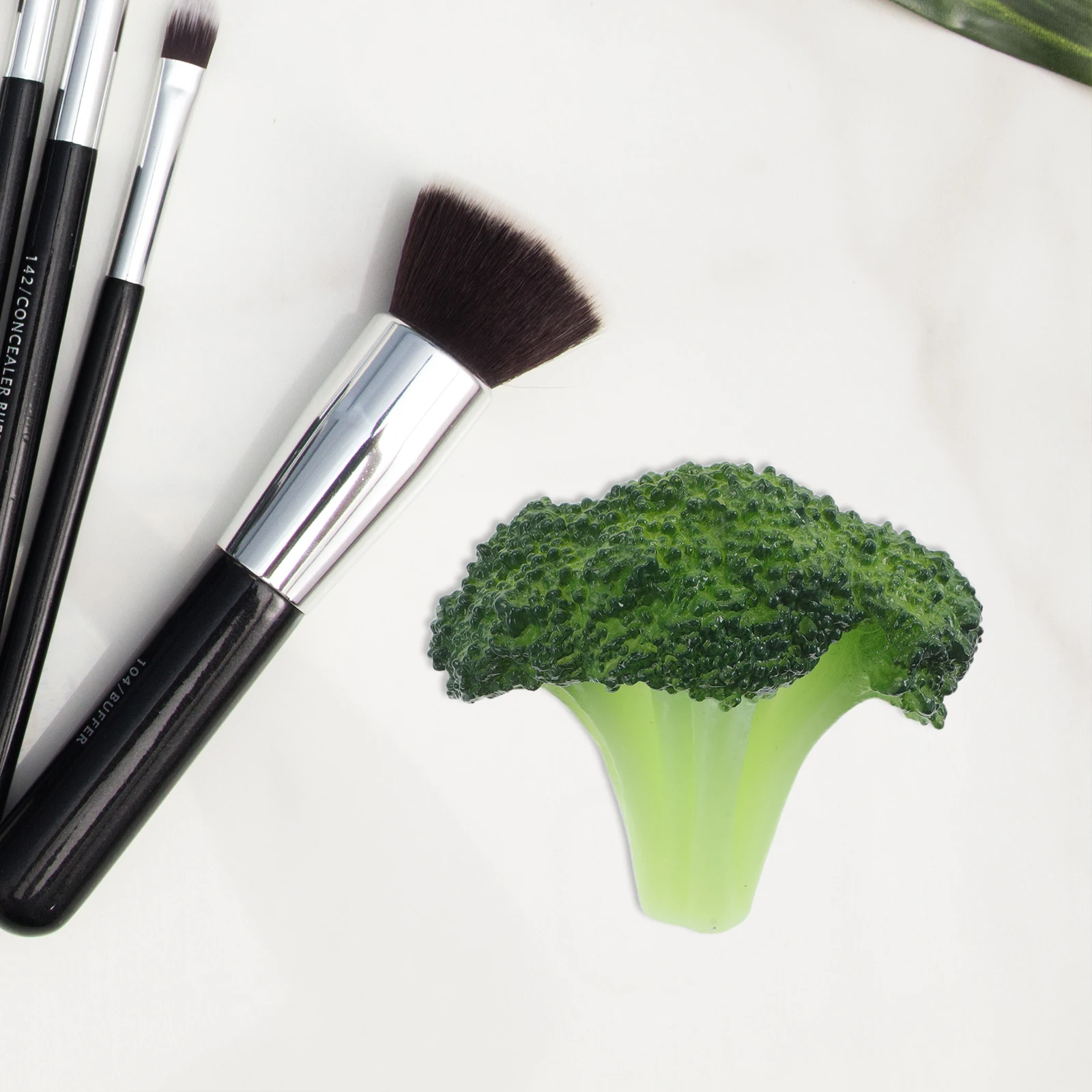 

Freckle Stamp Applicator Tool Imitation Broccoli Makeup Design Realistic Artificial Vegetable Reusable PVC Skin for Daily