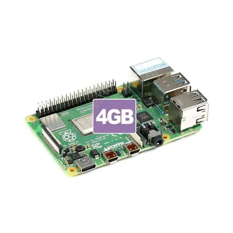 Original Raspberry Pi 4B Board 1GB/2GB/4GB/8GB RAM Options Quad-Core 64-bit CPU Dual 4K HDMI WiFi Bluetooth for DIY IoT AI