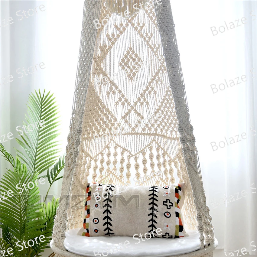 Hand woven hanging chair hanging basket Bohemian balcony swing B & B home decoration hammock